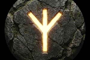 Placka "Algiz" Runa Ochrany (Glow Edice)