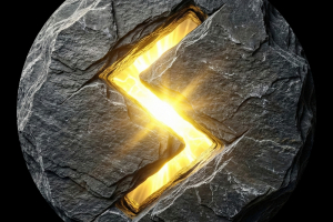 Placka "Sowilo" Runa Slunce (Glow Edice)